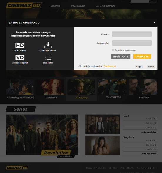 Cinemax Go Sign In Modal Window Style